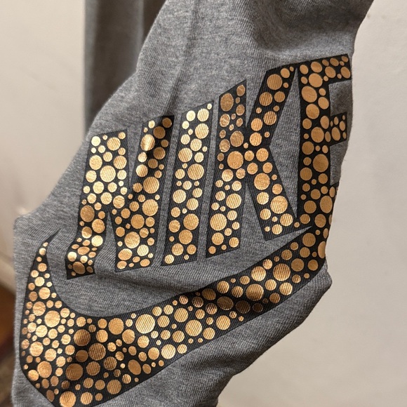 Nike Gray Leggings with Black Waistband - Picture 3 of 4